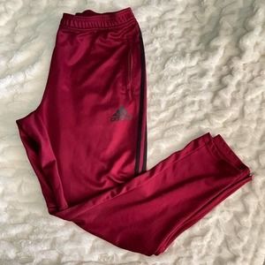 ADIDAS Jogger Pants Burgundy Wine Color Size L